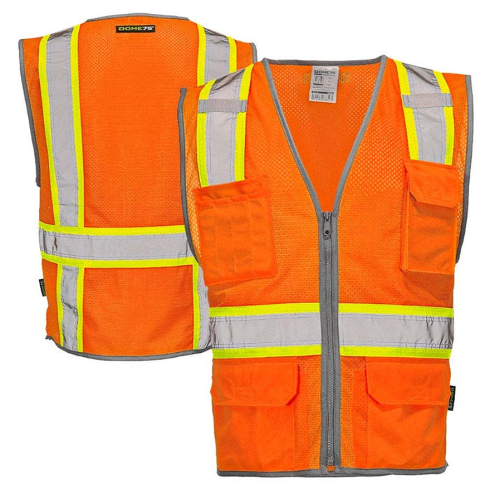 DOME75® DYNAMIC SERIES ANSI Class 2 Hi-Vis Contrast Viz-Cool Mesh Safety Vest - DV2123