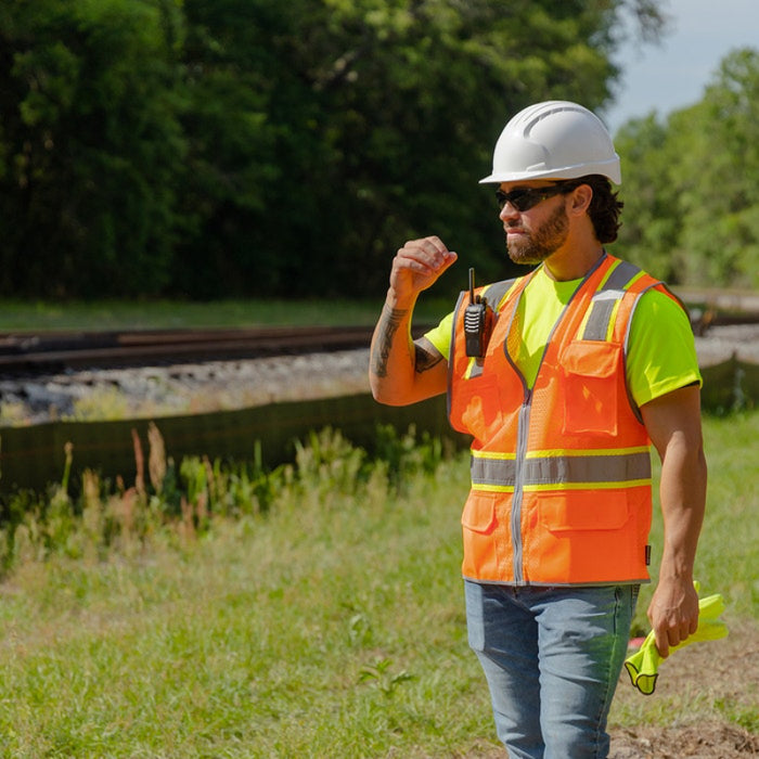 DOME75® DYNAMIC SERIES ANSI Class 2 Hi-Vis Contrast Viz-Cool Mesh Safety Vest - DV2123