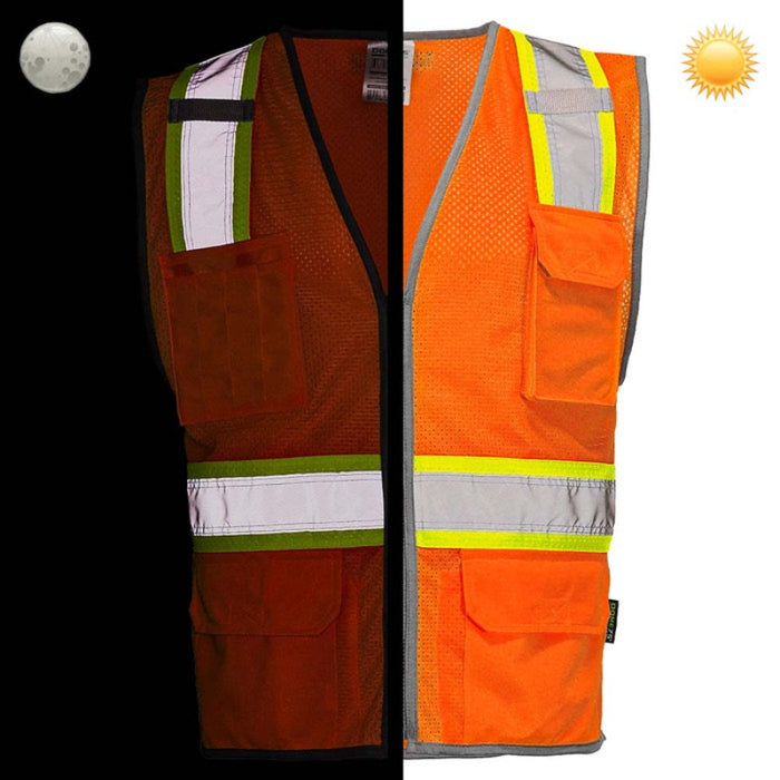 DOME75® DYNAMIC SERIES ANSI Class 2 Hi-Vis Contrast Viz-Cool Mesh Safety Vest - DV2123