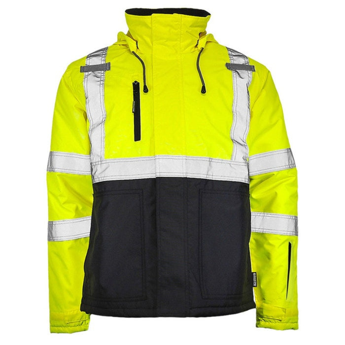 DOME75® DYNAMIC Series ANSI Class 3 Hi-Vis Black Bottom Thermal Chore Coat - DJC3632