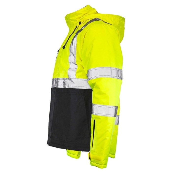 DOME75® DYNAMIC Series ANSI Class 3 Hi-Vis Black Bottom Thermal Chore Coat - DJC3632