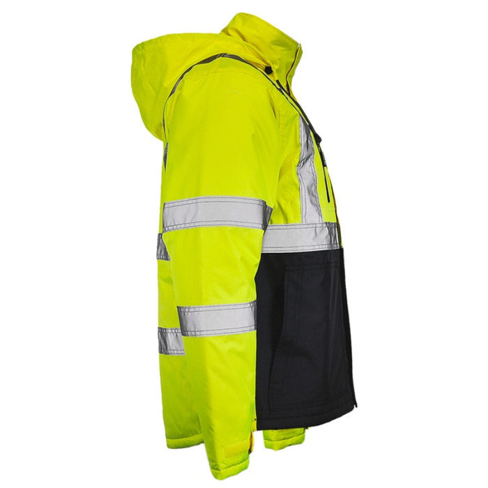 DOME75® DYNAMIC Series ANSI Class 3 Hi-Vis Black Bottom Thermal Chore Coat - DJC3632