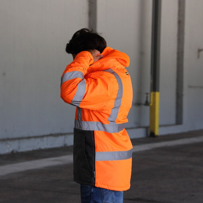 DOME75® DYNAMIC Series ANSI Class 3 Hi-Vis Black Bottom Thermal Chore Coat - DJC3632