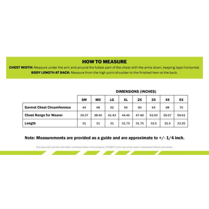 DOME75® DYNAMIC Series ANSI Class 3 Hi-Vis Black Bottom Thermal Chore Coat - DJC3632