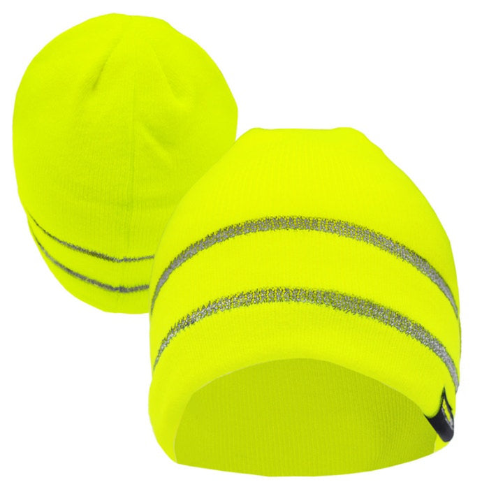 DOME75® DYNAMIC Series Enhanced Visibility Fleece Lined Reflective Knit Beanie - DNB3341