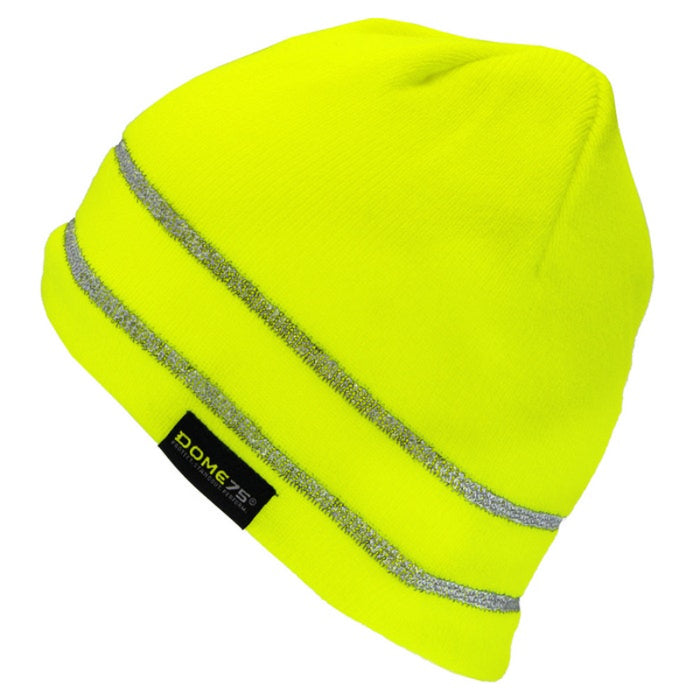 DOME75® DYNAMIC Series Enhanced Visibility Fleece Lined Reflective Knit Beanie - DNB3341