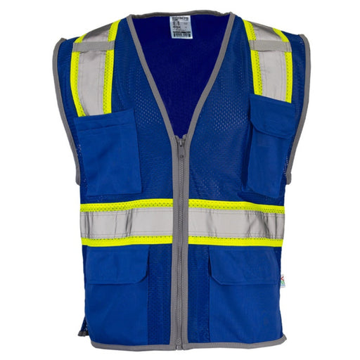DOME75® DYNAMIC SERIES Enhanced Visibility Identification Hi-Vis Contrast Mesh Safety Vest - DV2183