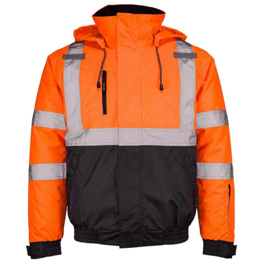 DOME75® DYNAMIC Series Hi-Vis ANSI Class 3 Black Bottom Thermal Bomber Jacket - DJB3832