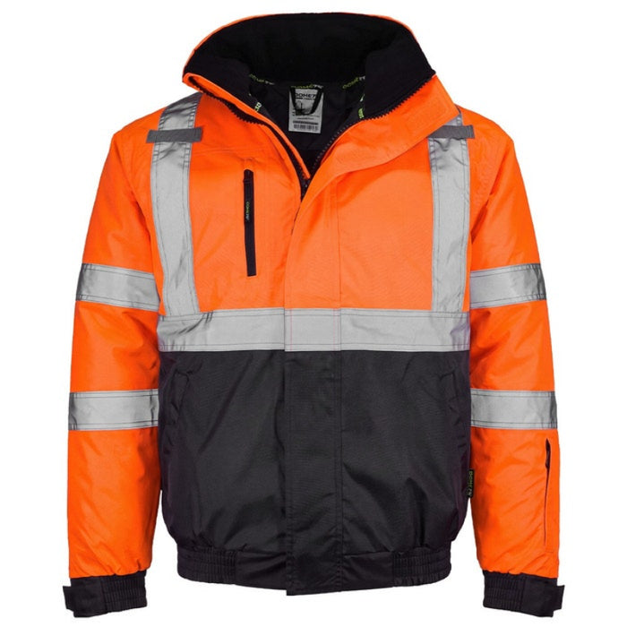 DOME75® DYNAMIC Series Hi-Vis ANSI Class 3 Black Bottom Thermal Bomber Jacket - DJB3832