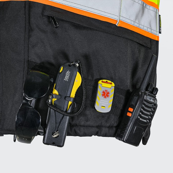 DOME75® DYNAMIC Series Hi-Vis ANSI Class 3 Black Bottom Thermal Bomber Jacket - DJB3832