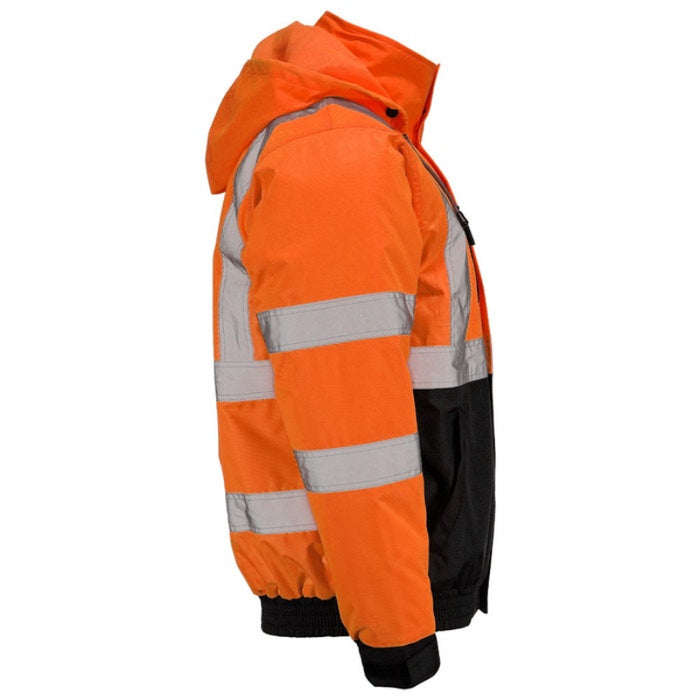 DOME75® DYNAMIC Series Hi-Vis ANSI Class 3 Black Bottom Thermal Bomber Jacket - DJB3832