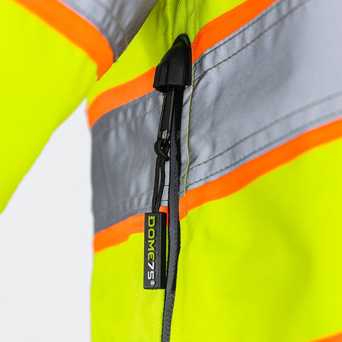 DOME75® DYNAMIC Series Hi-Vis ANSI Class 3 Black Bottom Thermal Bomber Jacket - DJB3832