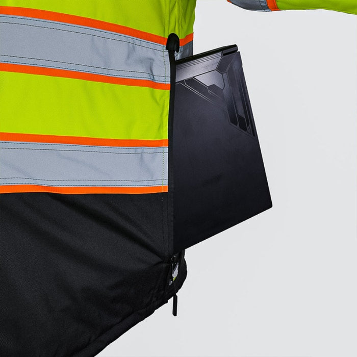 DOME75® DYNAMIC Series Hi-Vis ANSI Class 3 Black Bottom Thermal Bomber Jacket - DJB3832