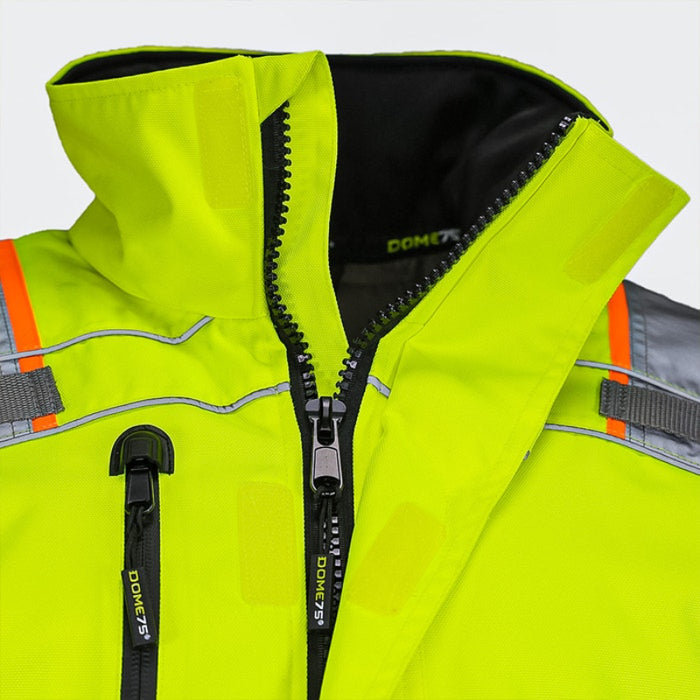 DOME75® DYNAMIC Series Hi-Vis ANSI Class 3 Black Bottom Thermal Bomber Jacket - DJB3832