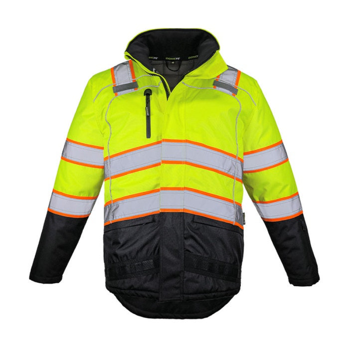DOME75® DYNAMIC Series Hi-Vis ANSI Class 3 Black Bottom Thermal Bomber Jacket - DJB3832