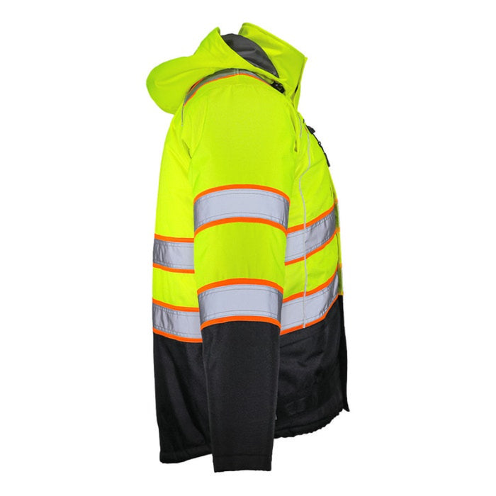 DOME75® DYNAMIC Series Hi-Vis ANSI Class 3 Black Bottom Thermal Bomber Jacket - DJB3832