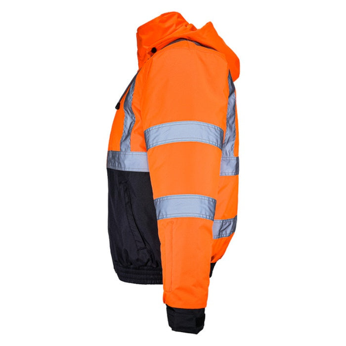 DOME75® DYNAMIC Series Hi-Vis ANSI Class 3 Black Bottom Thermal Bomber Jacket - DJB3832