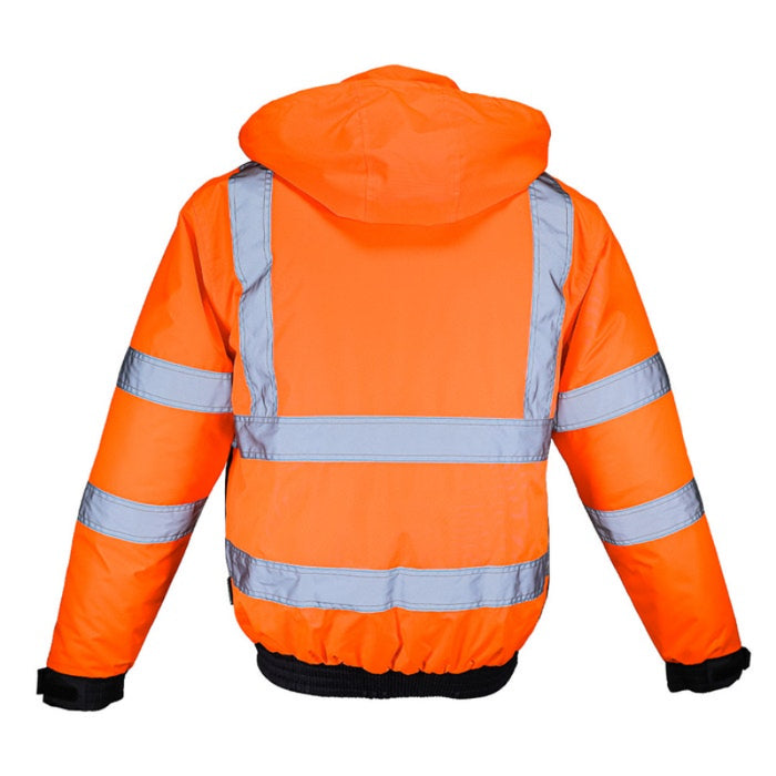 DOME75® DYNAMIC Series Hi-Vis ANSI Class 3 Black Bottom Thermal Bomber Jacket - DJB3832
