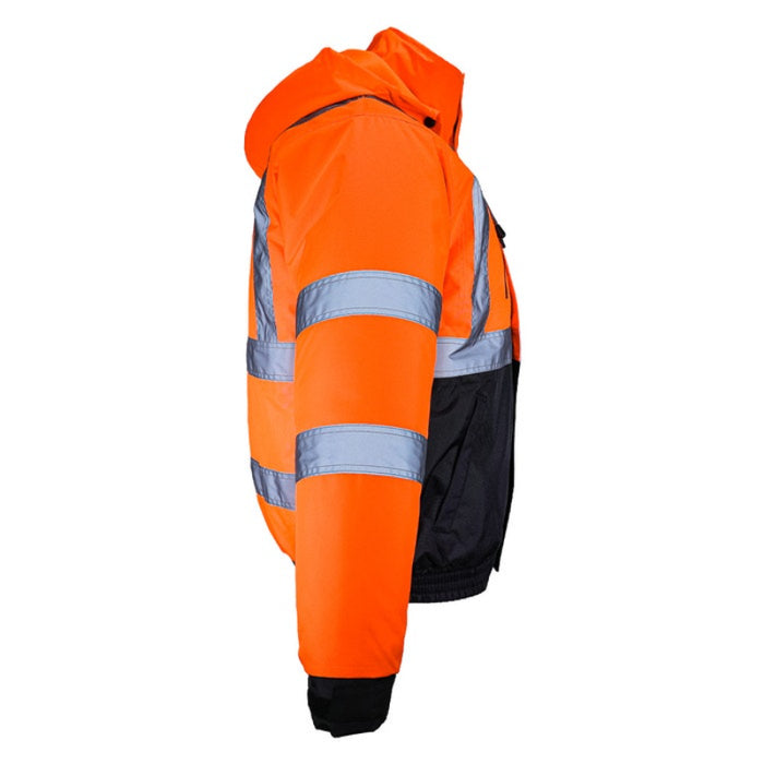 DOME75® DYNAMIC Series Hi-Vis ANSI Class 3 Black Bottom Thermal Bomber Jacket - DJB3832