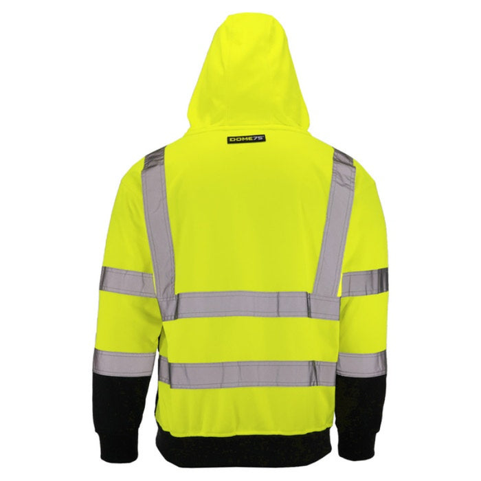 DOME75®  DYNAMIC Series Hi-Vis ANSI Class 3 Viz-Tuff Fleece Full-Zip Hoodie - DHZ1632