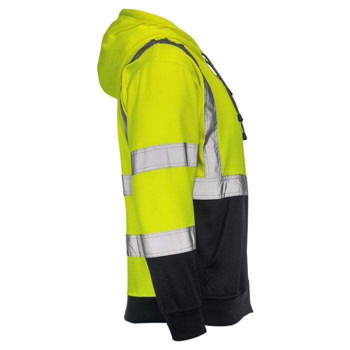 DOME75®  DYNAMIC Series Hi-Vis ANSI Class 3 Viz-Tuff Fleece Full-Zip Hoodie - DHZ1632