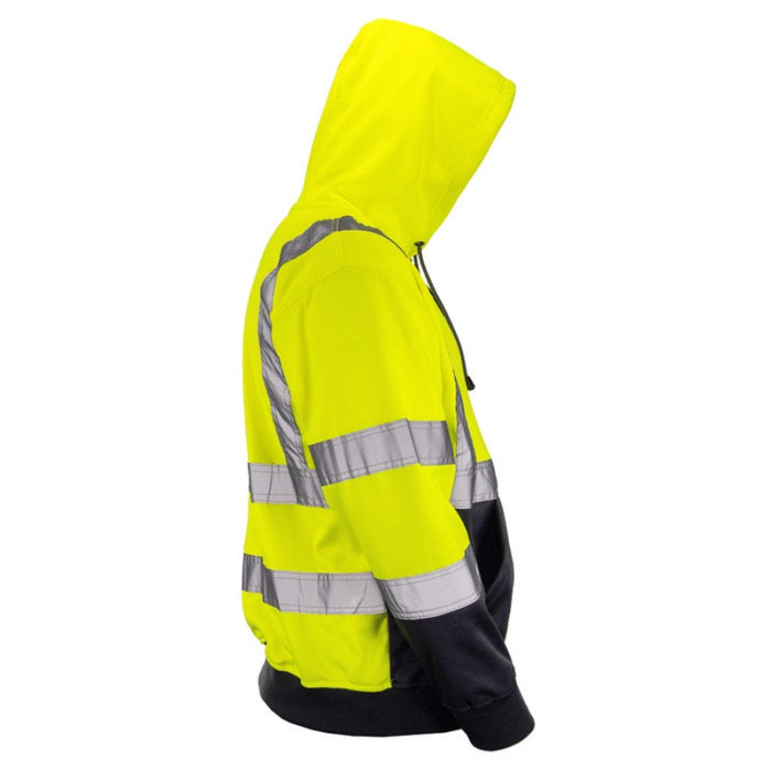 DOME75®  DYNAMIC Series Hi-Vis ANSI Class 3 Viz-Tuff Fleece Full-Zip Hoodie - DHZ1632