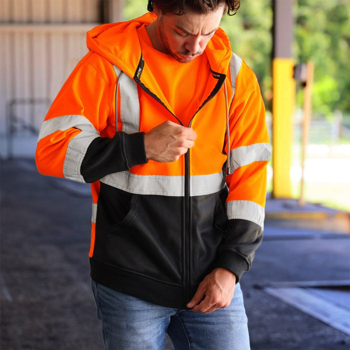 DOME75®  DYNAMIC Series Hi-Vis ANSI Class 3 Viz-Tuff Fleece Full-Zip Hoodie - DHZ1632