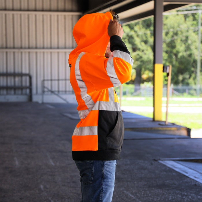 DOME75®  DYNAMIC Series Hi-Vis ANSI Class 3 Viz-Tuff Fleece Full-Zip Hoodie - DHZ1632