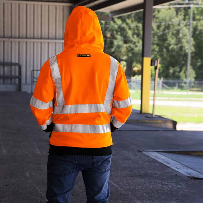 DOME75®  DYNAMIC Series Hi-Vis ANSI Class 3 Viz-Tuff Fleece Full-Zip Hoodie - DHZ1632