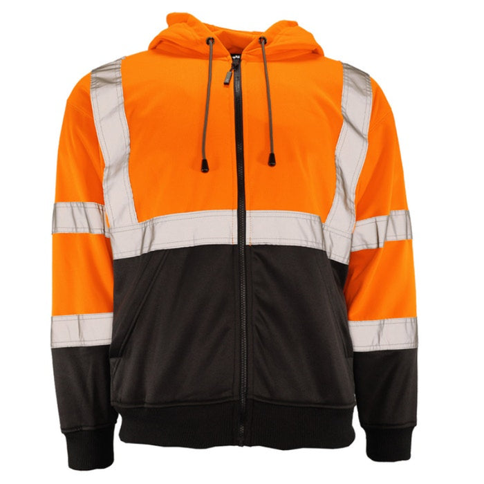 DOME75®  DYNAMIC Series Hi-Vis ANSI Class 3 Viz-Tuff Fleece Full-Zip Hoodie - DHZ1632