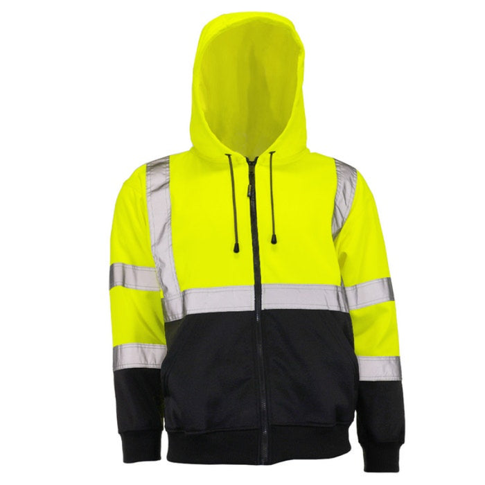 DOME75®  DYNAMIC Series Hi-Vis ANSI Class 3 Viz-Tuff Fleece Full-Zip Hoodie - DHZ1632