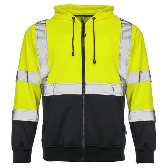 DOME75®  DYNAMIC Series Hi-Vis ANSI Class 3 Viz-Tuff Fleece Full-Zip Hoodie - DHZ1632