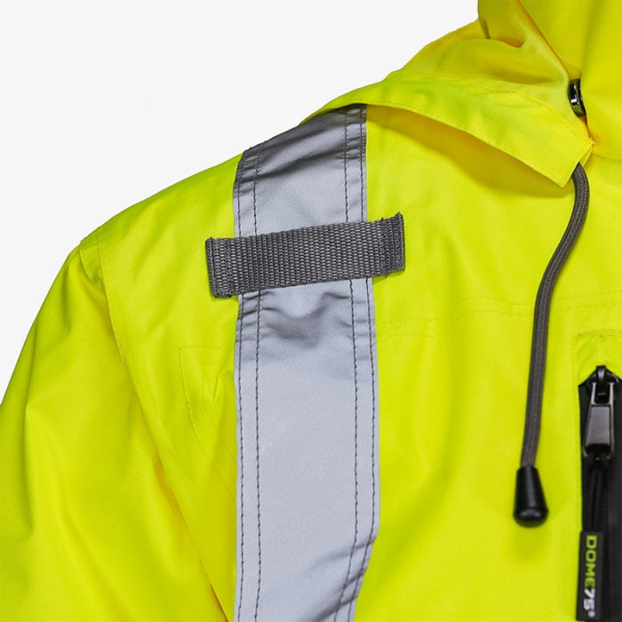 DOME75® DYNAMIC Series Rain Tamer ANSI Class 3 Black Bottom Rain Trench Coat - DRT3432