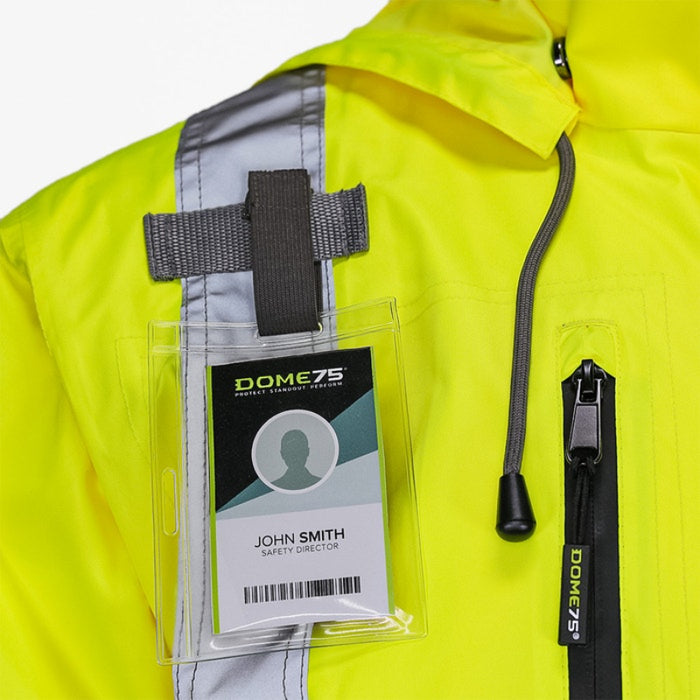 DOME75® DYNAMIC Series Rain Tamer ANSI Class 3 Black Bottom Rain Trench Coat - DRT3432