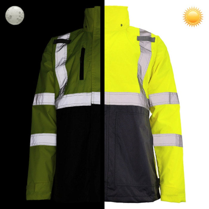 DOME75® DYNAMIC Series Rain Tamer Hi-Vis ANSI Class 3 Rain Jacket - DRC3432