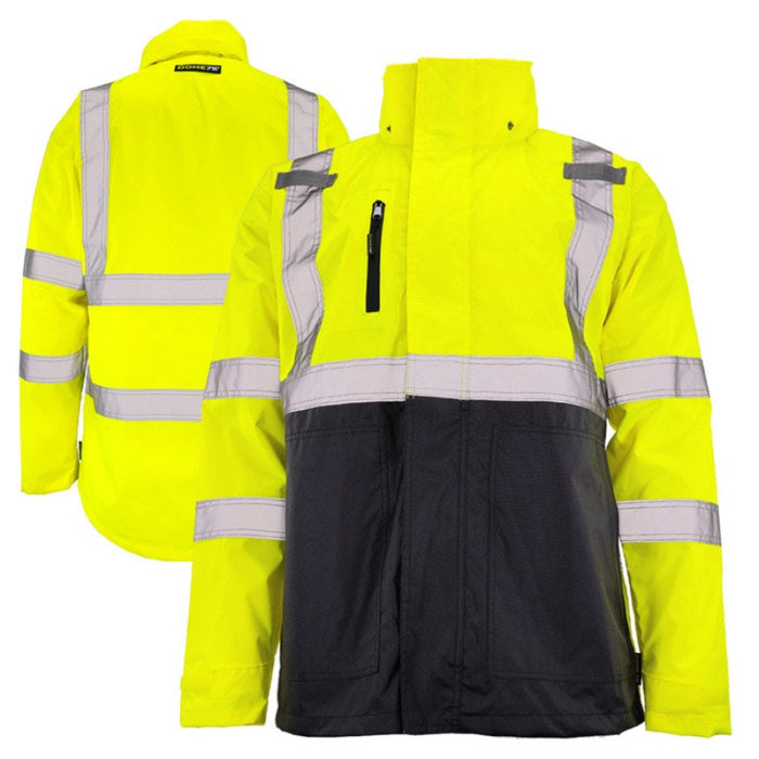 DOME75® DYNAMIC Series Rain Tamer Hi-Vis ANSI Class 3 Rain Jacket - DRC3432