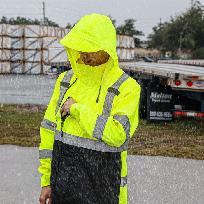 DOME75® DYNAMIC Series Rain Tamer Hi-Vis ANSI Class 3 Rain Jacket - DRC3432