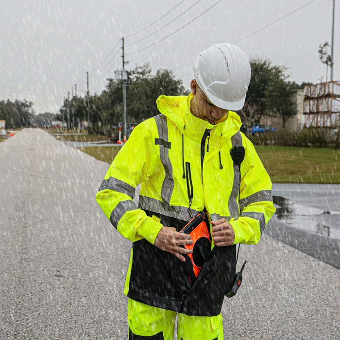 DOME75® DYNAMIC Series Rain Tamer Hi-Vis ANSI Class 3 Rain Jacket - DRC3432