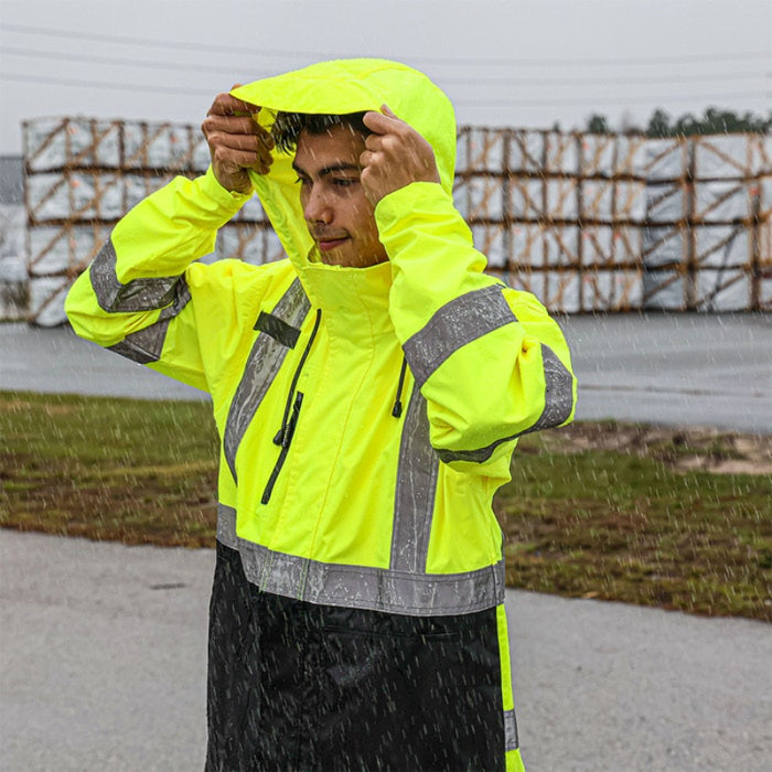 DOME75® DYNAMIC Series Rain Tamer Hi-Vis ANSI Class 3 Rain Jacket - DRC3432