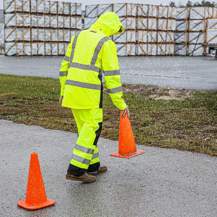 DOME75® DYNAMIC Series Rain Tamer Hi-Vis ANSI Class 3 Rain Jacket - DRC3432