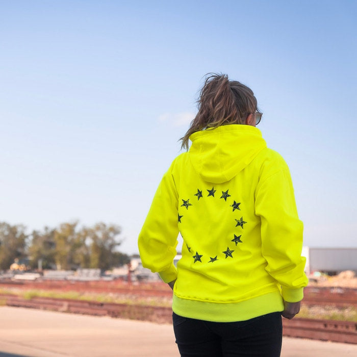 DOME75®  EXIUS Series Betsy Ross Flag Viz-Tuff Fleece Pullover Hoodie - EHP16102A
