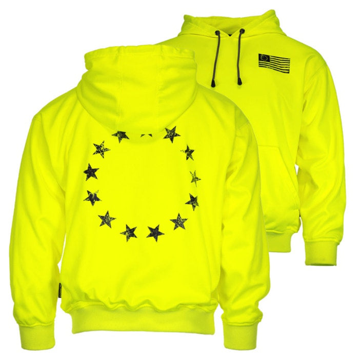 DOME75®  EXIUS Series Betsy Ross Flag Viz-Tuff Fleece Pullover Hoodie - EHP16102A
