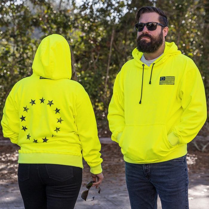 DOME75®  EXIUS Series Betsy Ross Flag Viz-Tuff Fleece Pullover Hoodie - EHP16102A
