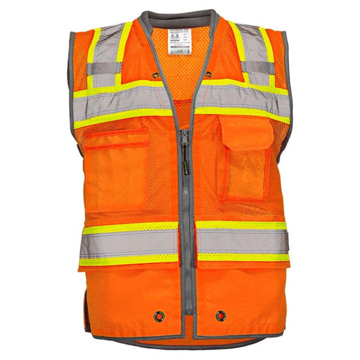 DOME75® OMNI SERIES ANSI Class 2 Hi-Vis Contrast Heavy Duty Surveyors Vest with ProPocket™ - OV6123