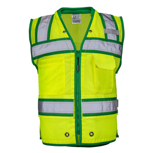 DOME75® OMNI SERIES Hi-Vis ANSI Class 2 Heavy Duty Contrast Utility Vest with ProPocket® - OV6124-HY