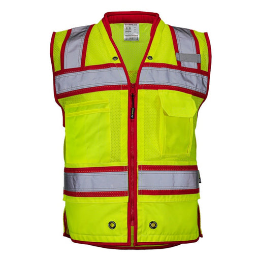 DOME75® OMNI SERIES Hi-Vis ANSI Class 2 Heavy Duty Contrast Utility Vest with ProPocket® - OV6124-HY