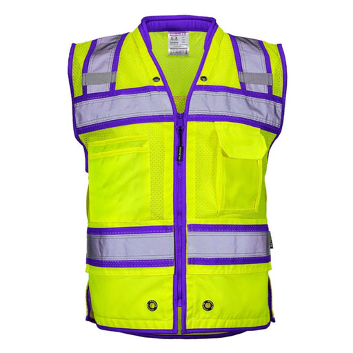 DOME75® OMNI SERIES Hi-Vis ANSI Class 2 Heavy Duty Contrast Utility Vest with ProPocket® - OV6124-HY