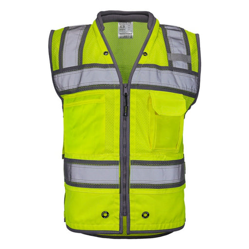 DOME75® OMNI SERIES Hi-Vis ANSI Class 2 Heavy Duty Contrast Utility Vest with ProPocket® - OV6124-HY