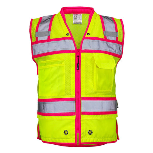 DOME75® OMNI SERIES Hi-Vis ANSI Class 2 Heavy Duty Contrast Utility Vest with ProPocket® - OV6124-HY