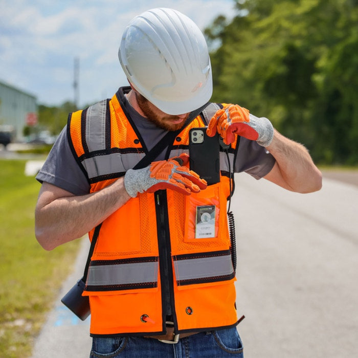 DOME75® OV6100 Hi-Vis ANSI Class 2 Heavy Duty Utility Vest with ProPocket™ - OV6124